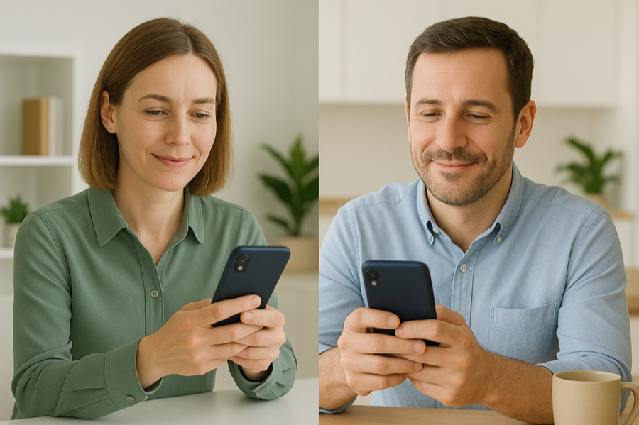 Two co-parents working together peacefully for their child's wellbeing